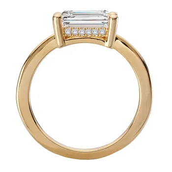 Hidden Basket Semi-Mount Diamond Engagement Ring 160286-EM200Y