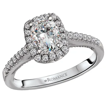 Halo Semi-Mount Diamond Ring 119167-OV100K