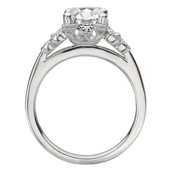 Semi-Mount Engagement Ring with Milgrain Design 160304-OV200