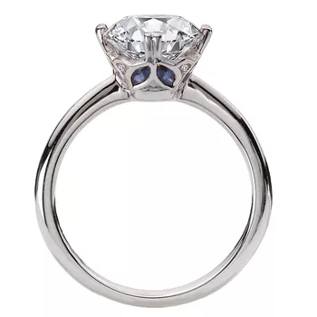 Diamond and Sapphire Gallery Semi-Mount Engagement Ring 160363-RD200SPH