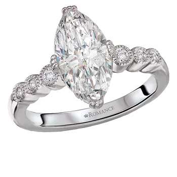 Triple Prong Diamond Engagement Ring 160320-MQ200