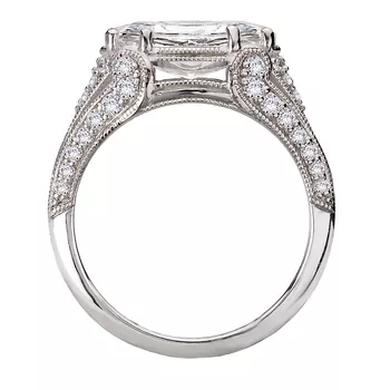 Milgrain Design Semi-Mount Diamond Engagement Ring 160318-MQ200