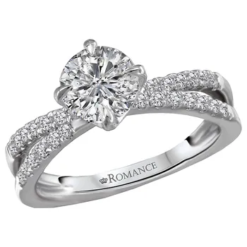Split Shank Semi-Mount Diamond Ring 119190-RD100K