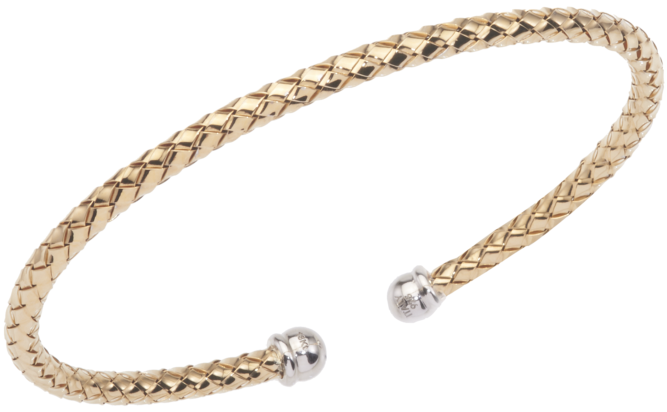 Basic Yellow Gold Traversa Cuff Bracelet