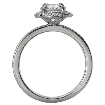Halo Semi-Mount Diamond Ring 119189-RD100K
