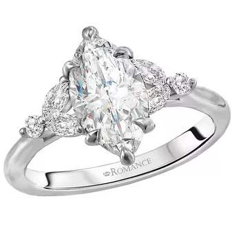 Classic Semi-Mount Engagement Ring 160125-MQ200PT