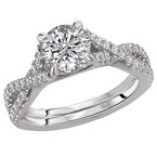 LaVie Split Shank Semi-Mount Diamond Ring 115406-100