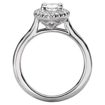 Halo Semi-Mount Diamond Ring 119155-MQ100K