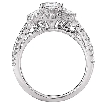 *** Lab Grown Diamond *** Halo Semi-Mount Diamond Ring 119115-100KLG