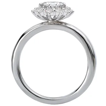 Halo Semi-Mount Diamond Ring 160044-OV100
