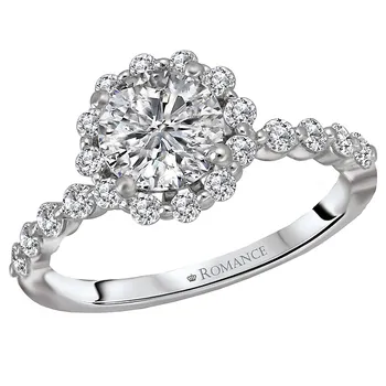 Halo Semi-Mount Diamond Ring 119203-RD100K