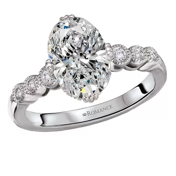 Triple Prong Diamond Engagement Ring 160320-OV200