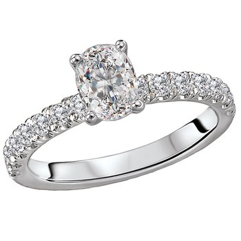 Diamond Semi-Mount Engagement Ring 116137-OVS