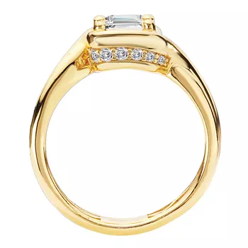 2 Row Wavy Shank Semi-Mount Engagement Ring 160332-EM150Y