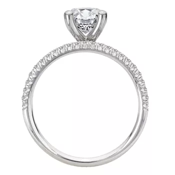 Split Row Semi-Mount Lab Grown Diamond Engagement Ring 160267-RD100LG