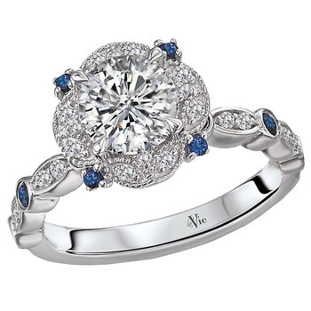 Halo Semi-Mount Diamond Ring 115420-RD100