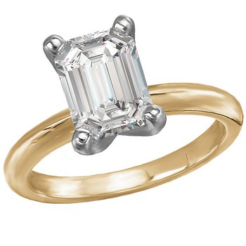 Solitaire Semi-Mount Diamond Engagement Ring 114004-EM200TYS