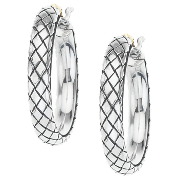 Sterling Traversa Round Hoop Earrings VHE 1005