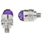 Alisa Bellatini Vari-tip Faceted Amethyst cabochons Sterling Bracelet Tips AO 12-100 FA