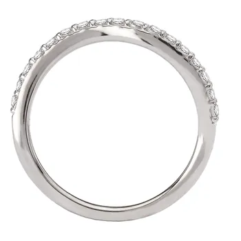 Curved Diamond Wedding Band 160274-W