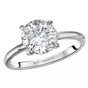 Diamond Hidden Halo Engagement Ring 160151-RD200PT