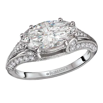Milgrain Design Semi-Mount Diamond Engagement Ring 160318-MQ200