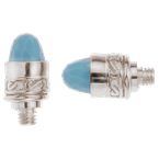 Alisa Bellatini Vari-tip Faceted Turquoise cabochons Sterling Bracelet Tips AO 12-100 FTQ