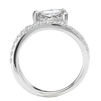 Semi-Mount Diamond Wave Band Engagement Ring 160274-PS100
