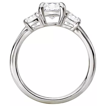 3 Stone Semi-Mount Lab Grown Diamond Ring 160058-CS100LG