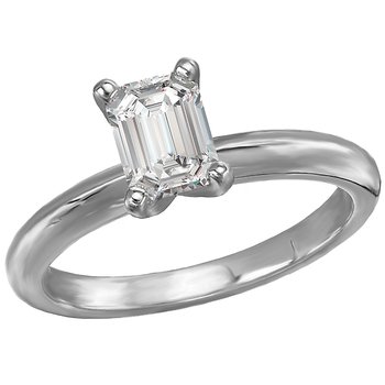 Solitaire Semi-Mount Diamond Engagement Ring 114004-EM100WS