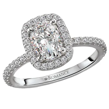 Halo Semi-Mount Diamond Ring 119176-OV100K