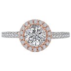 Romance Two Tone Semi-Mount Diamond Ring 117880-100TRK