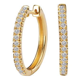 14k Yellow Gold Flat Spiral Disc Earrings 17-5762