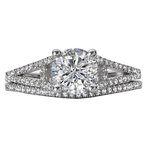 LaVie Split Shank Semi-Mount Diamond Ring 115445-RD100