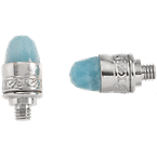 Alisa Bellatini Vari-tip Faceted Amazonite cabochons Sterling Sterling Bracelet Tips AO 12-100 FAMZ