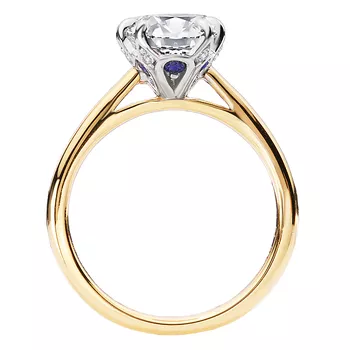 Diamond and Sapphire Accented Semi-Mount Engagement Ring 160357-OV200SPHY