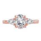 Romance Three Stone Semi-Mount Diamond Ring 119274-OV100RK