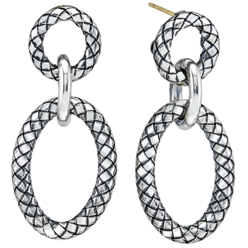 Round Top, Oval Dangle Sterling Traversa Earrings VHE 1505