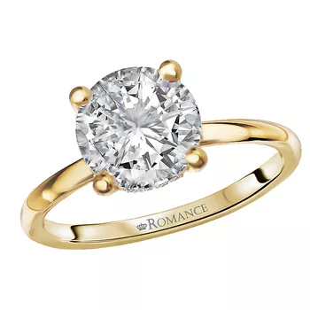 Lab Grown Diamond Hidden Halo Engagement Ring 160151-RD200YLG
