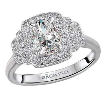 Halo Semi-Mount Diamond Ring 119267-EO100K
