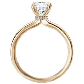 *** Lab Grown Diamond *** Diamond Semi-Mount Engagement Ring 160103-RD100YLG