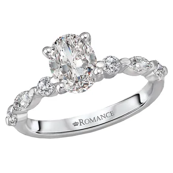 *** Lab Grown Diamond *** Classic Semi-Mount Diamond Ring 160020-OV100LG