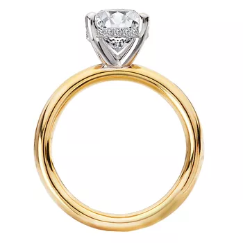 Hidden Halo Semi-Mount Diamond Engagement Ring 160298-OV300Y