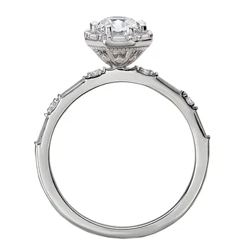 Diamond Semi-Mount Halo Engagment Ring 160179-OV100