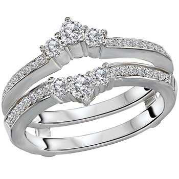 Diamond Wrap Wedding Band w/Guard 113933-WRAP