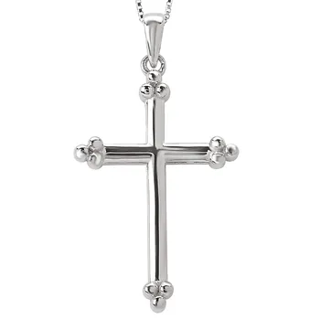 White Gold Cross Pendant 242080-P