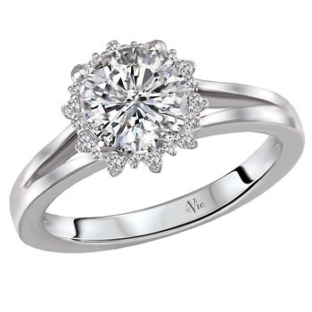 Halo Semi-Mount Diamond Ring 115404-RD100