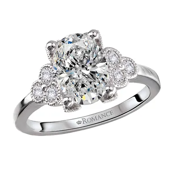 Semi-Mount Engagement Ring with Milgrain Design 160304-OV200