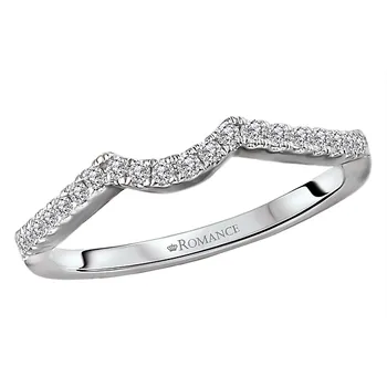Diamond Curved Wedding Band 160171-100W