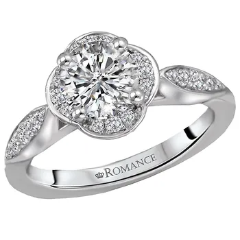 Halo Semi-Mount Diamond Ring 119193-RD100K